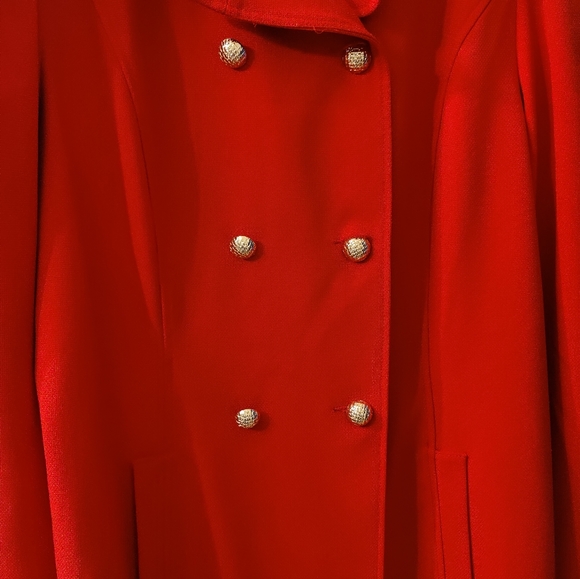 INC Real Red Doubled Breasted Coat XXL - Picture 2 of 7